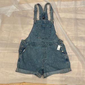 GAP denim overall shorts